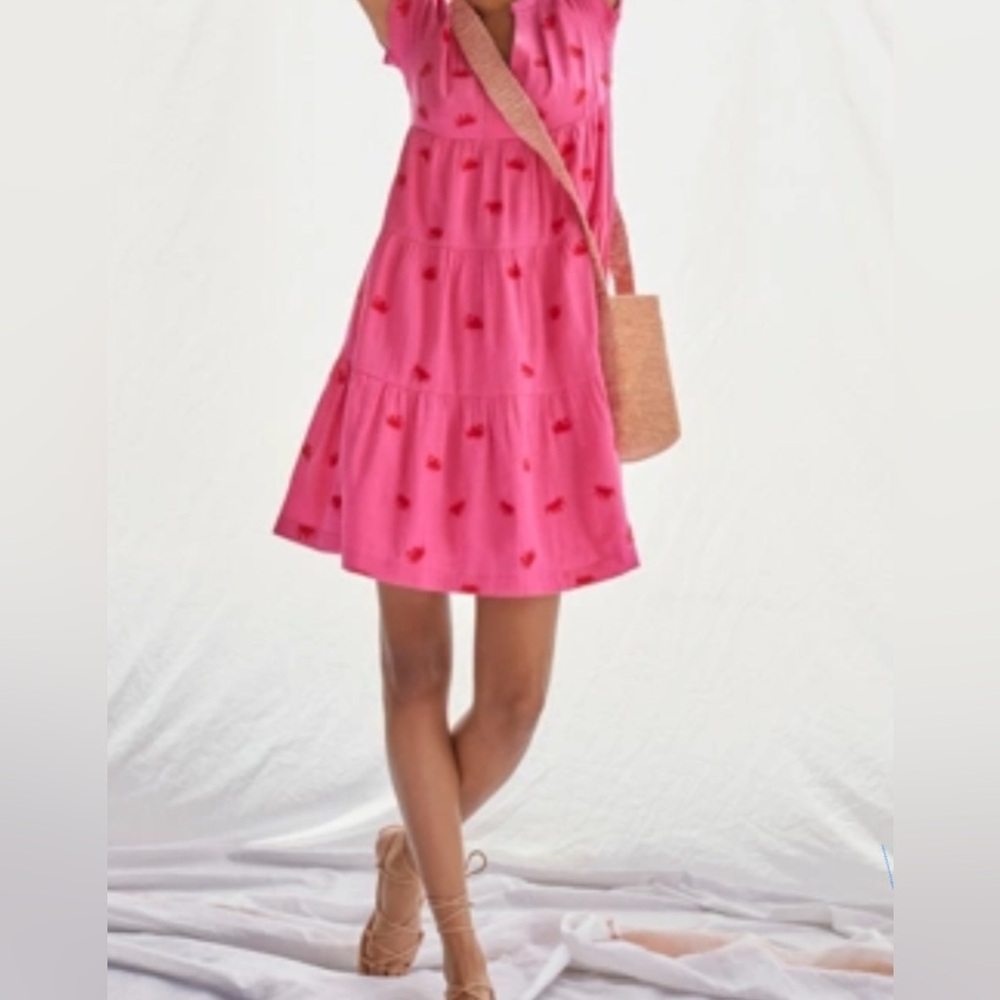 Maeve Embroidered Tiered Tunic Dress